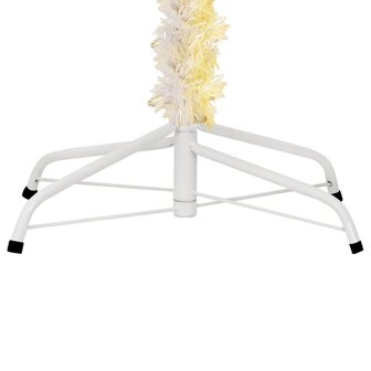 Kunstkerstboom met iriserende uiteinden 210 cm PVC wit 5