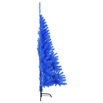 Kunstkerstboom met standaard half 120 cm PVC blauw 4