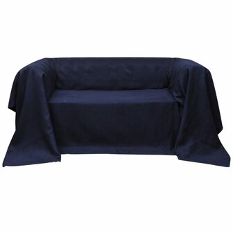 Bankhoes microsuede marineblauw 210 x 280 cm 1