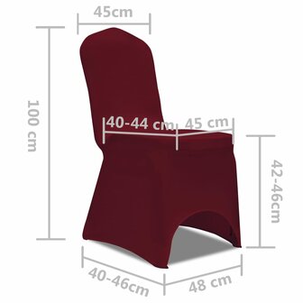 Hoes voor stoelen 50 stuks (wijnrood)  7