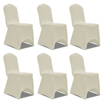 Stoelhoezen stretch 12 st cr&egrave;me 2