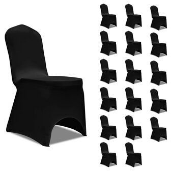 Stoelhoezen stretch 18 st zwart 1