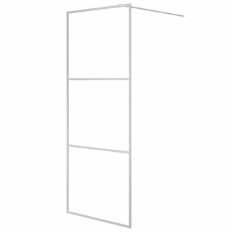 Inloopdouchewand 80x195 cm transparant ESG-glas zilverkleurig 2