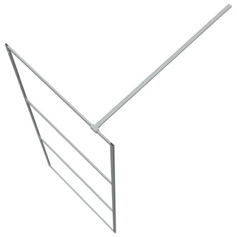 Inloopdouchewand 80x195 cm transparant ESG-glas zilverkleurig 5