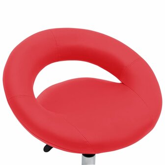Eetkamerstoel draaibaar kunstleer rood 6