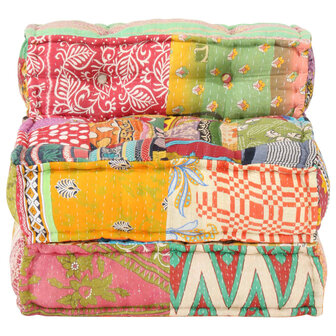 Poef modulair stof patchwork 2