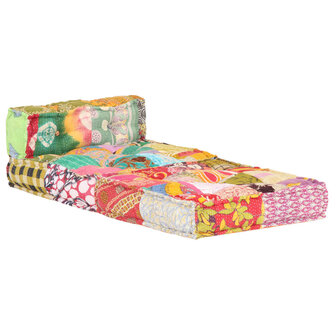Poef modulair stof patchwork 3