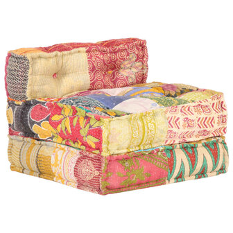 Poef modulair stof patchwork 8