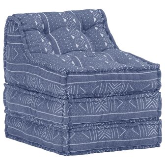 Poef modulair stof indigo 1