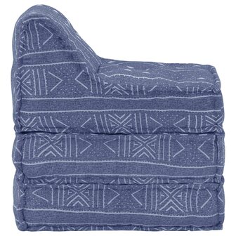 Poef modulair stof indigo 3