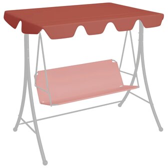 Vervangingsluifel schommelbank 188/168x145/110 cm terracotta 1