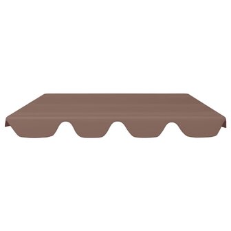 Vervangingsluifel voor schommelbank 188/168x145/110 cm bruin 3