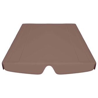 Vervangingsluifel voor schommelbank 188/168x145/110 cm bruin 4
