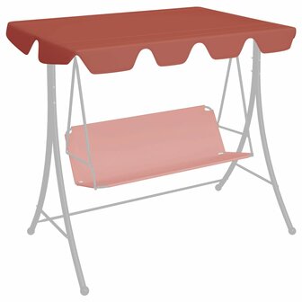 Vervangingsluifel voor schommelbank 150/130x105/70cm terracotta 1