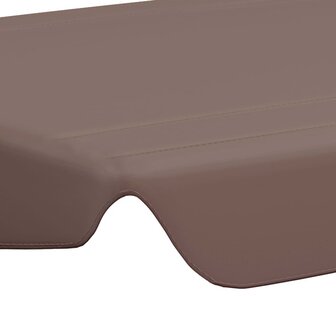 Vervangingsluifel voor schommelbank 150/130x105/70 cm bruin 5