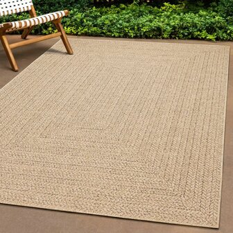 Vloerkleed ZIZUR binnen en buiten 80x150 cm jute look 1