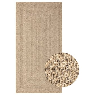 Vloerkleed ZIZUR binnen en buiten 80x150 cm jute look 2