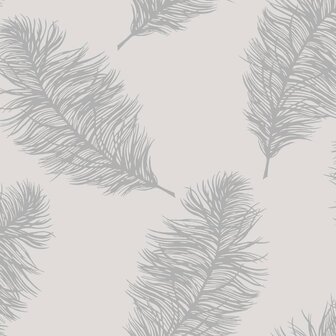 DUTCH WALLCOVERINGS Behang Fawning Feather lichtgrijs 2