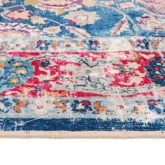 Vloerkleed wasbaar anti-slip 80x300 cm meerkleurig 6