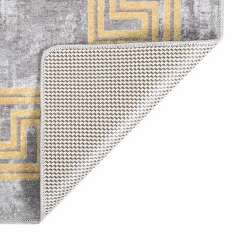 Vloerkleed wasbaar anti-slip 80x300 cm grijs 3