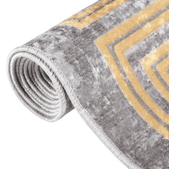 Vloerkleed wasbaar anti-slip 80x300 cm grijs 4