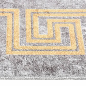 Vloerkleed wasbaar anti-slip 80x300 cm grijs 5