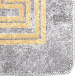 Vloerkleed wasbaar anti-slip 120x180 cm grijs 2