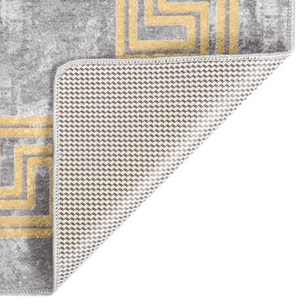 Vloerkleed wasbaar anti-slip 120x180 cm grijs 3