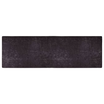 Vloerkleed wasbaar anti-slip 80x300 cm antracietkleurig 1
