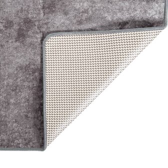 Vloerkleed wasbaar anti-slip 80x300 cm grijs 2