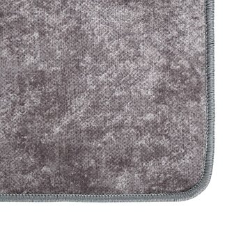 Vloerkleed wasbaar anti-slip 80x300 cm grijs 4