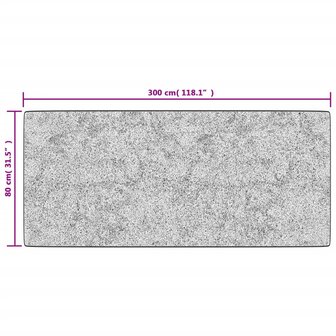 Vloerkleed wasbaar anti-slip patchwork 80x300 cm meerkleurig 5