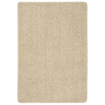 Vloerkleed shaggy anti-slip 120x170 cm cr&egrave;mekleurig 1