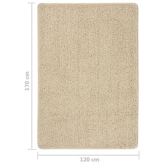 Vloerkleed shaggy anti-slip 120x170 cm cr&egrave;mekleurig 5