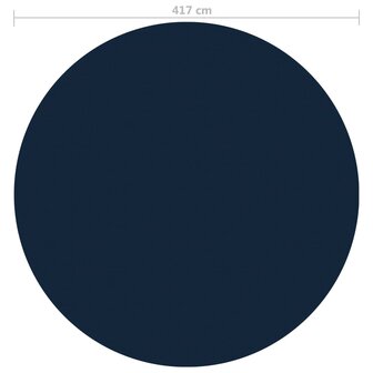 Zwembadfolie solar drijvend 417 cm PE zwart en blauw 5