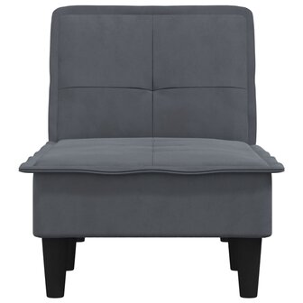 Chaise longue fluweel donkergrijs 4