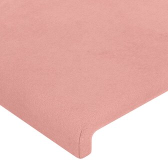 Hoofdborden 4 st 80x5x78/88 cm fluweel roze 4