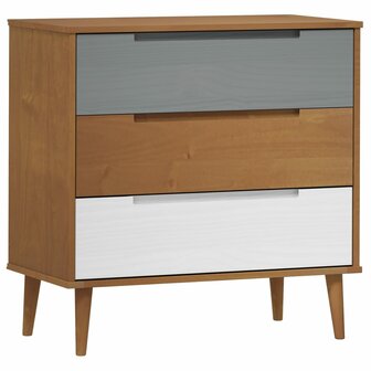 Ladekast MOLDE 80x40x80 cm massief grenenhout bruin 2