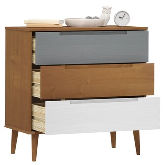 Ladekast MOLDE 80x40x80 cm massief grenenhout bruin 3