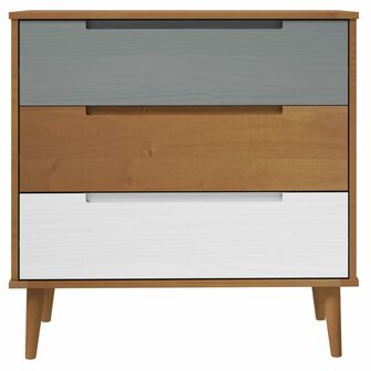 Ladekast MOLDE 80x40x80 cm massief grenenhout bruin 4