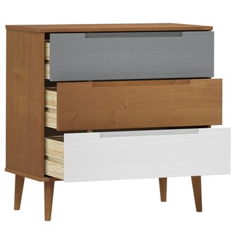 Ladekast MOLDE 80x40x80 cm massief grenenhout bruin 5