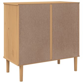 Ladekast SENJA rattan-look 80x40x80 cm massief grenenhout bruin 8