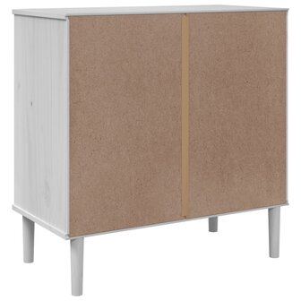 Ladekast SENJA rattan-look 80x40x80 cm massief grenenhout wit 8