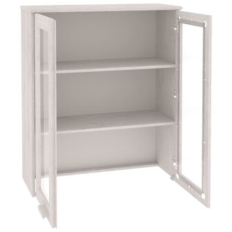 Opzetkast HAMAR 85x35x100 cm massief grenenhout wit 4