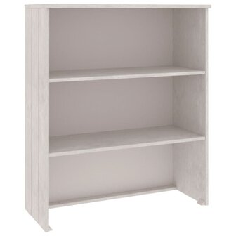 Opzetkast HAMAR 85x35x100 cm massief grenenhout wit 2