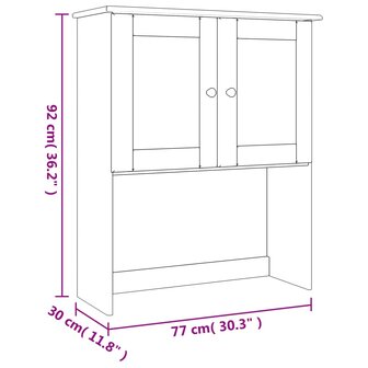 Opzetkast ALTA 77x30x92 cm massief grenenhout 10