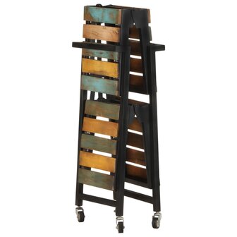 Keukentrolley 87x36x81 cm massief gerecycled hout 5