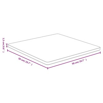 Tafelblad 50x50x1,5 cm bamboe 4