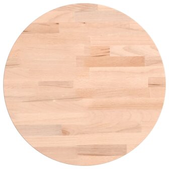 Tafelblad rond &Oslash;30x4 cm massief beukenhout 2