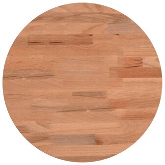Tafelblad rond &Oslash;30x4 cm massief beukenhout 2